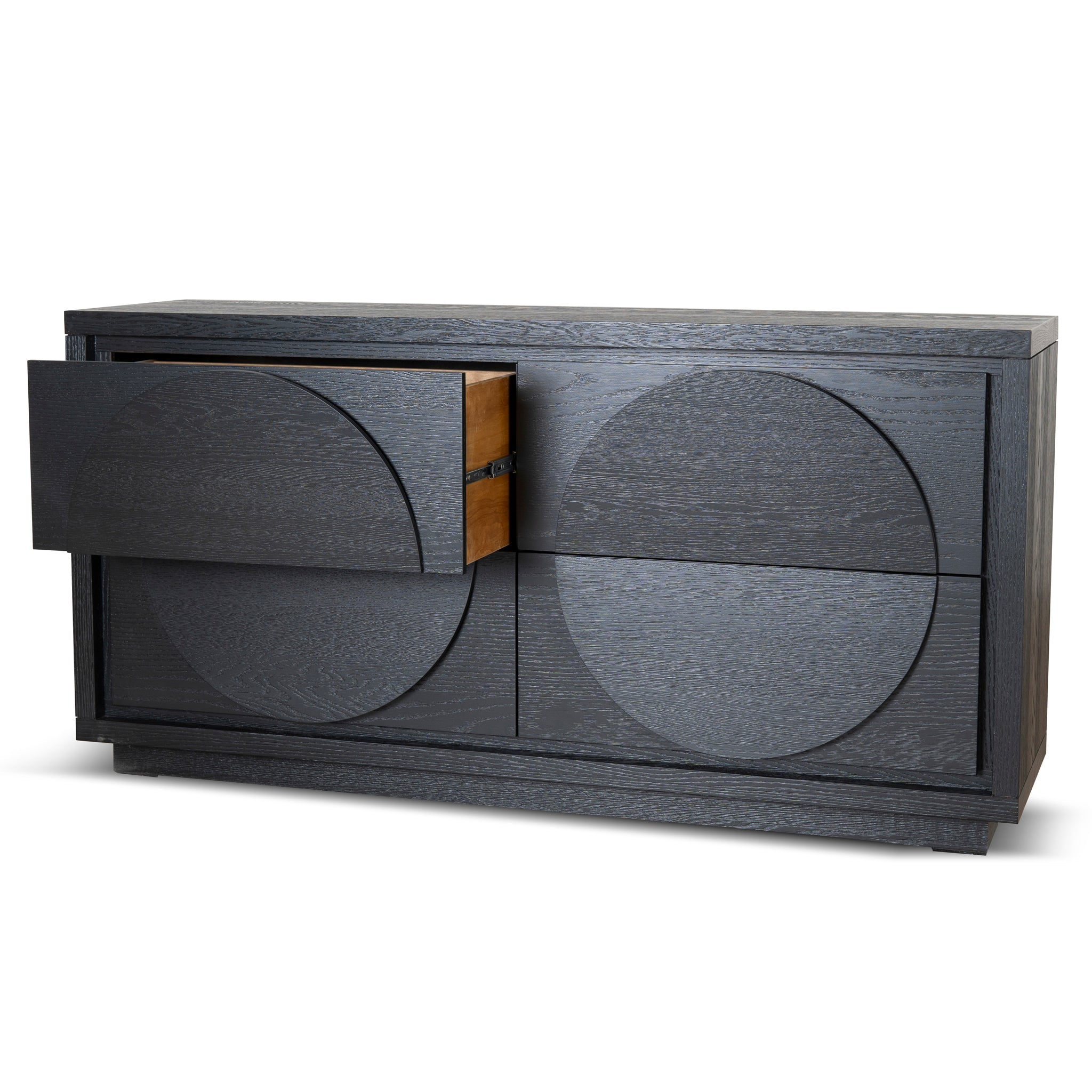 1.6m Padova Dressing Unit - Textured Espresso Black