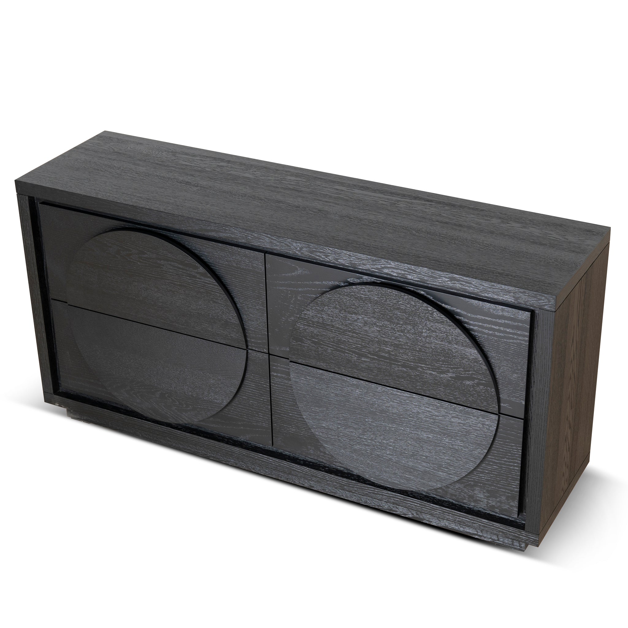 1.6m Padova Dressing Unit - Textured Espresso Black