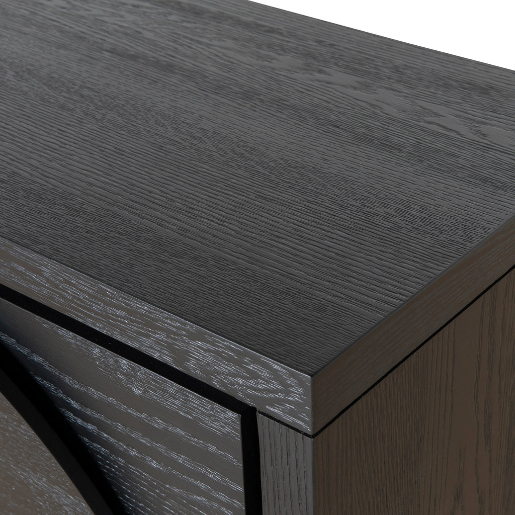 1.6m Padova Dressing Unit - Textured Espresso Black