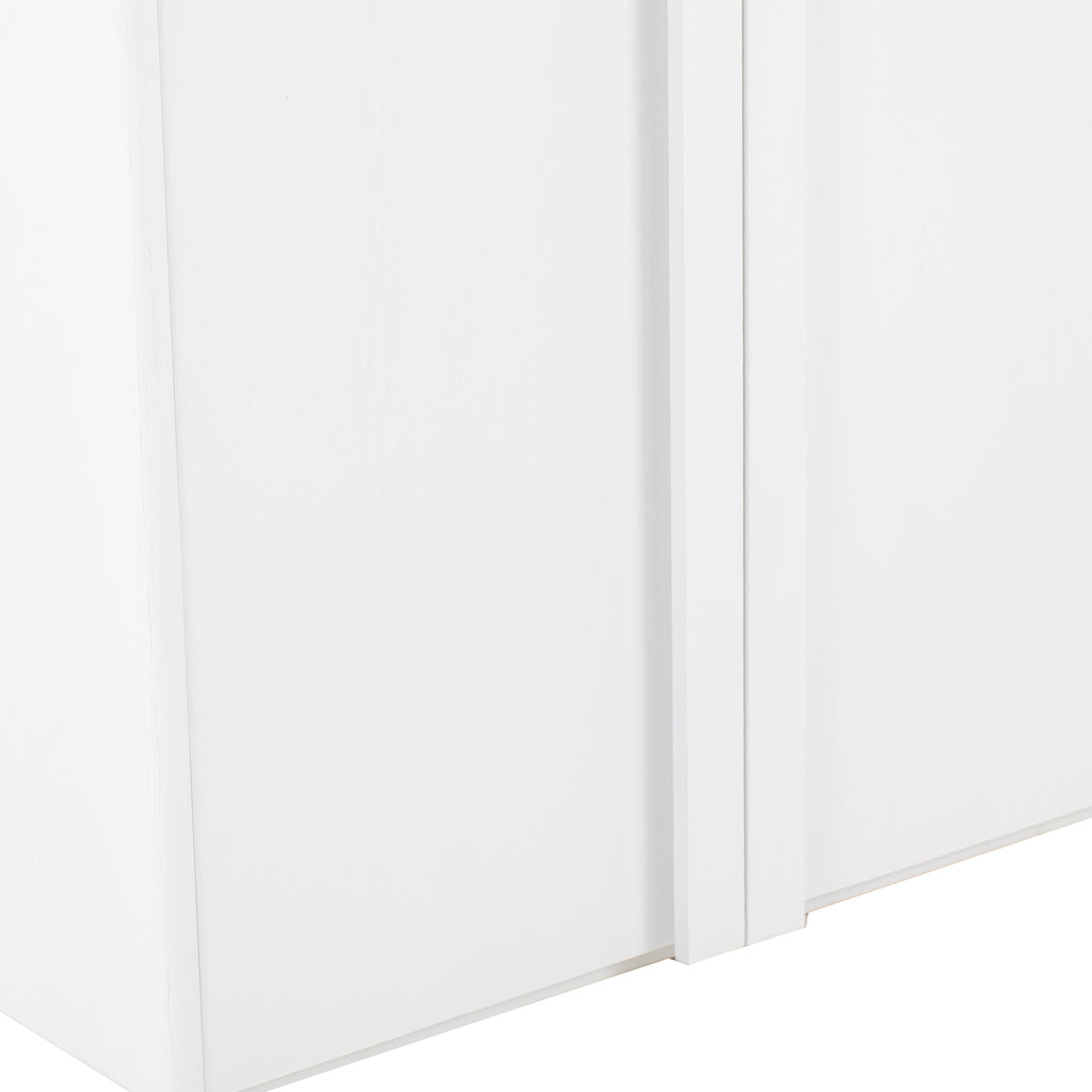 Ash Genova Curve Cabinet - White