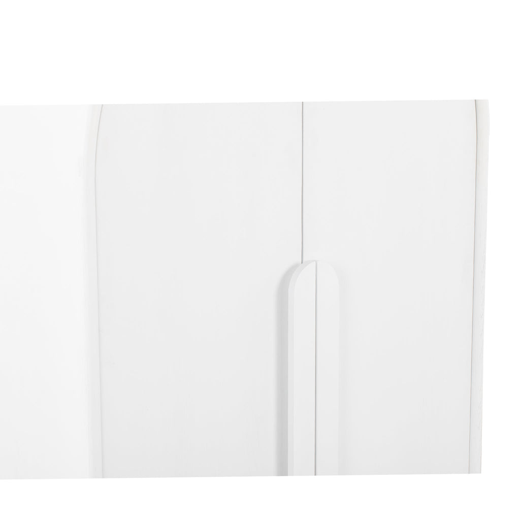 Ash Genova Curve Cabinet - White
