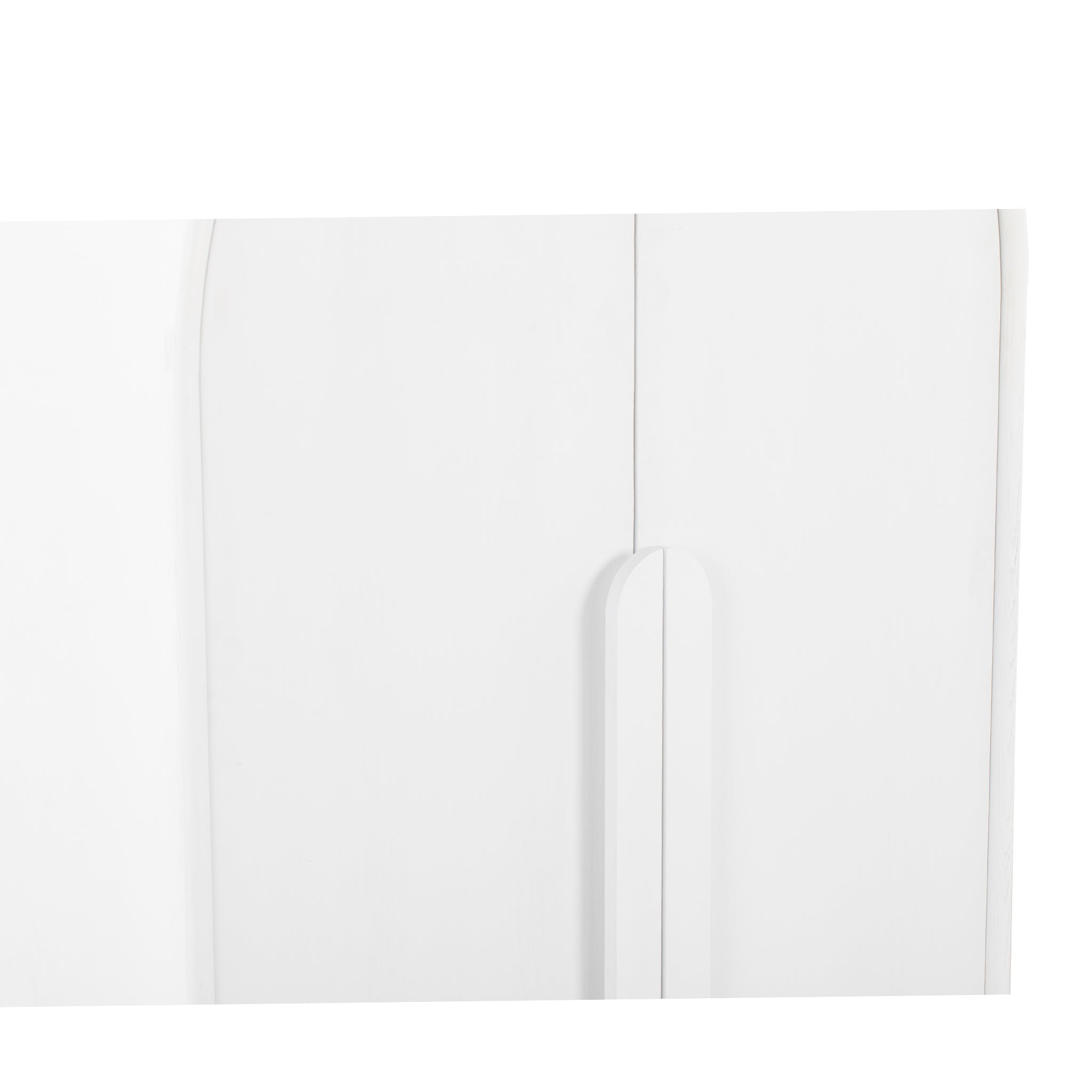 Ash Genova Curve Cabinet - White