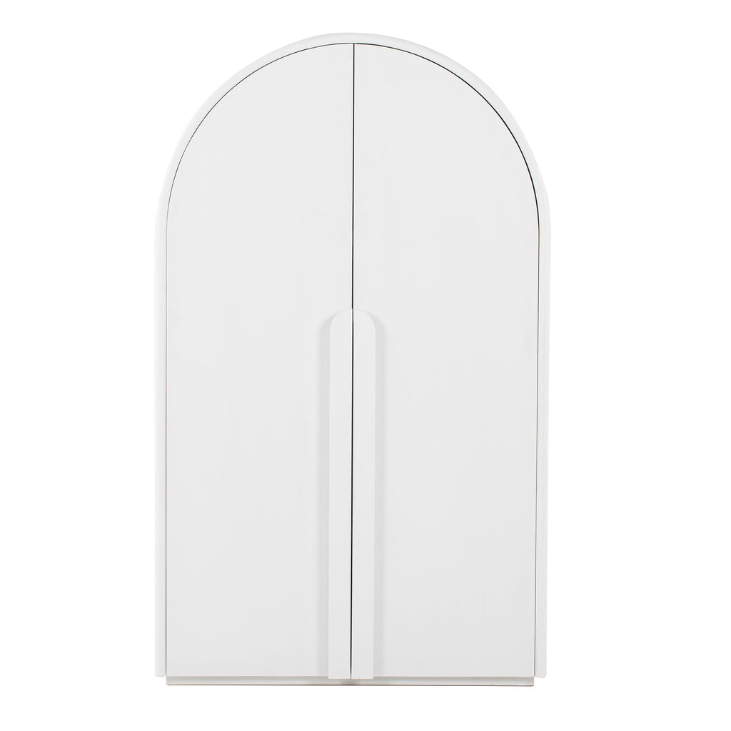 Ash Genova Curve Cabinet - White