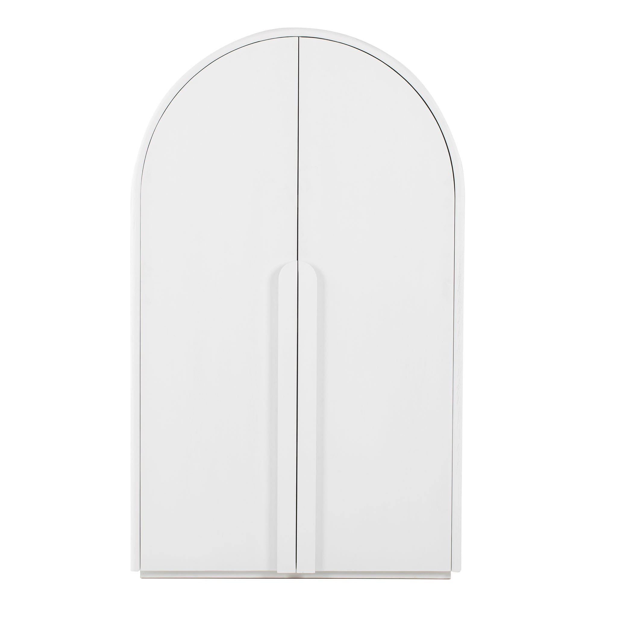 Ash Genova Curve Cabinet - White