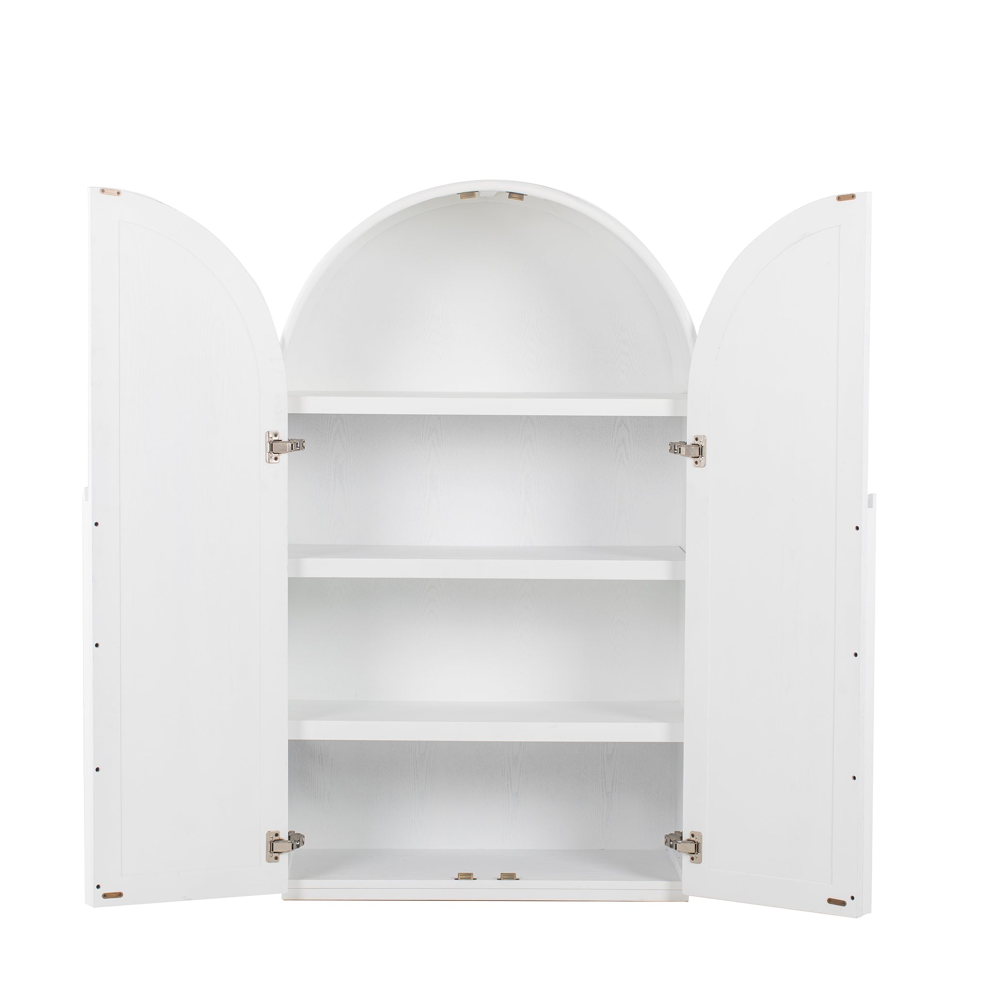 Ash Genova Curve Cabinet - White