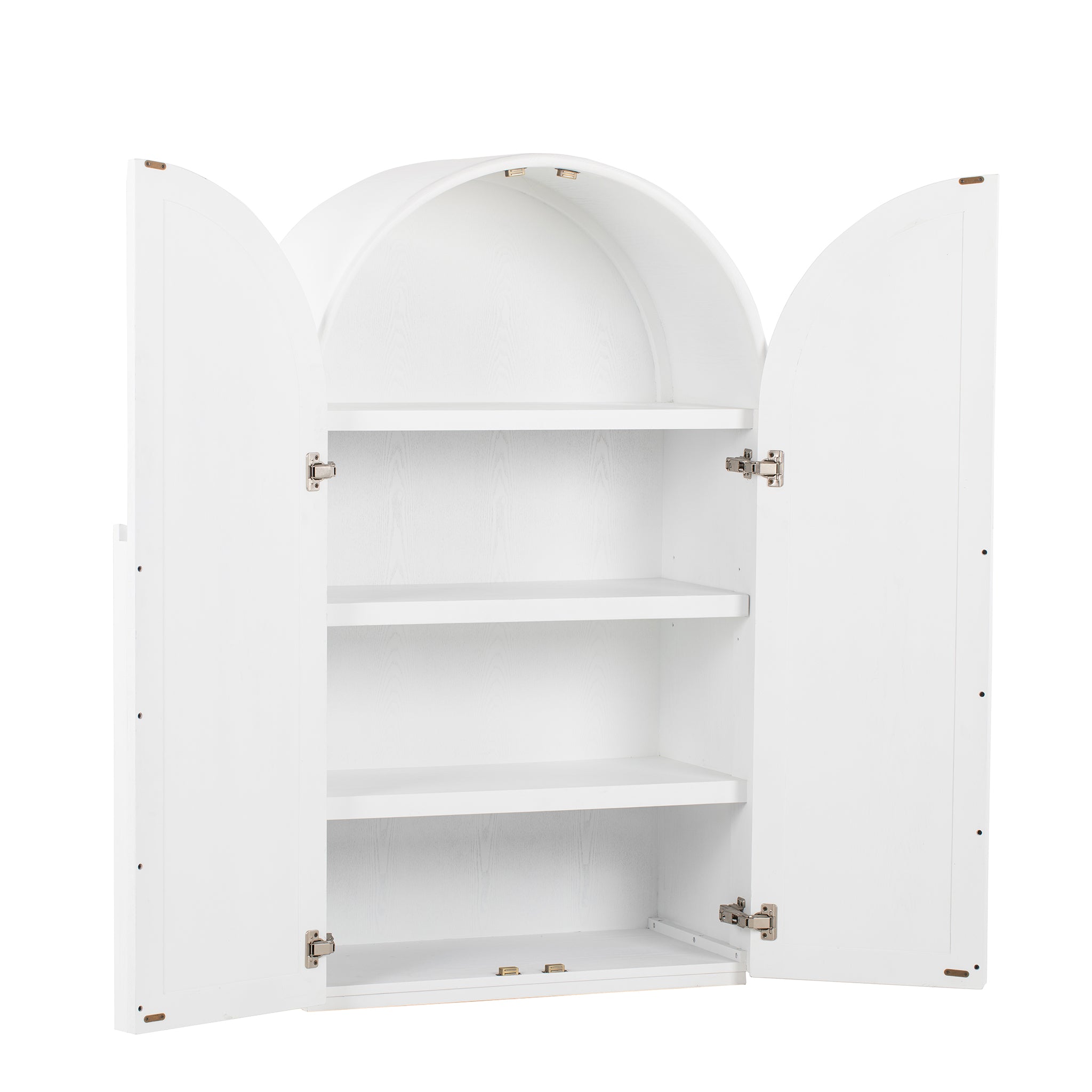 Ash Genova Curve Cabinet - White