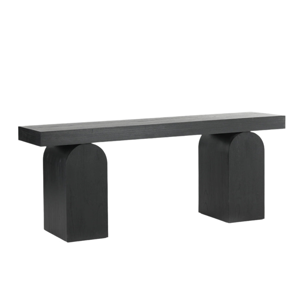 1.9m New Elm Ferrara Console Table - Full Black