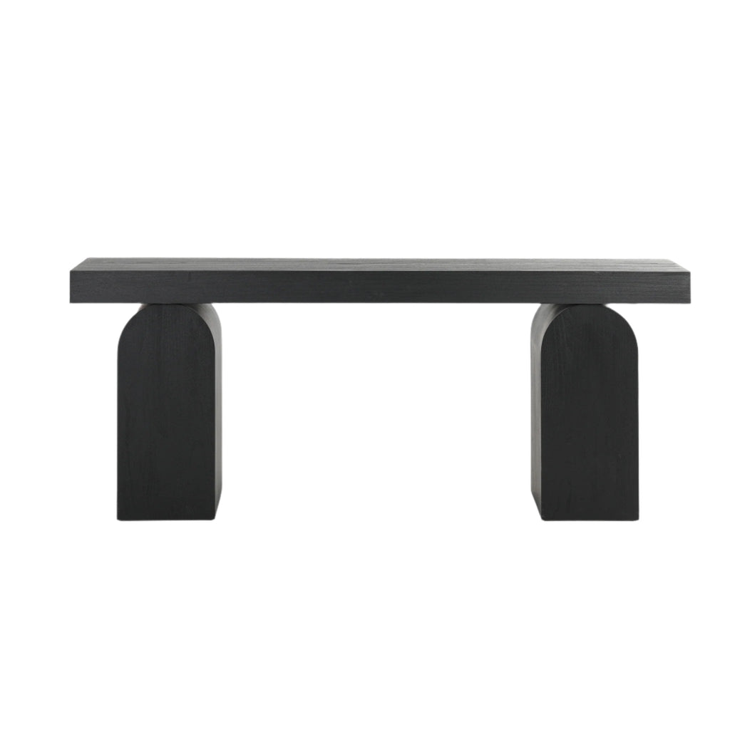 1.9m New Elm Ferrara Console Table - Full Black