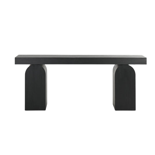 1.9m New Elm Ferrara Console Table - Full Black