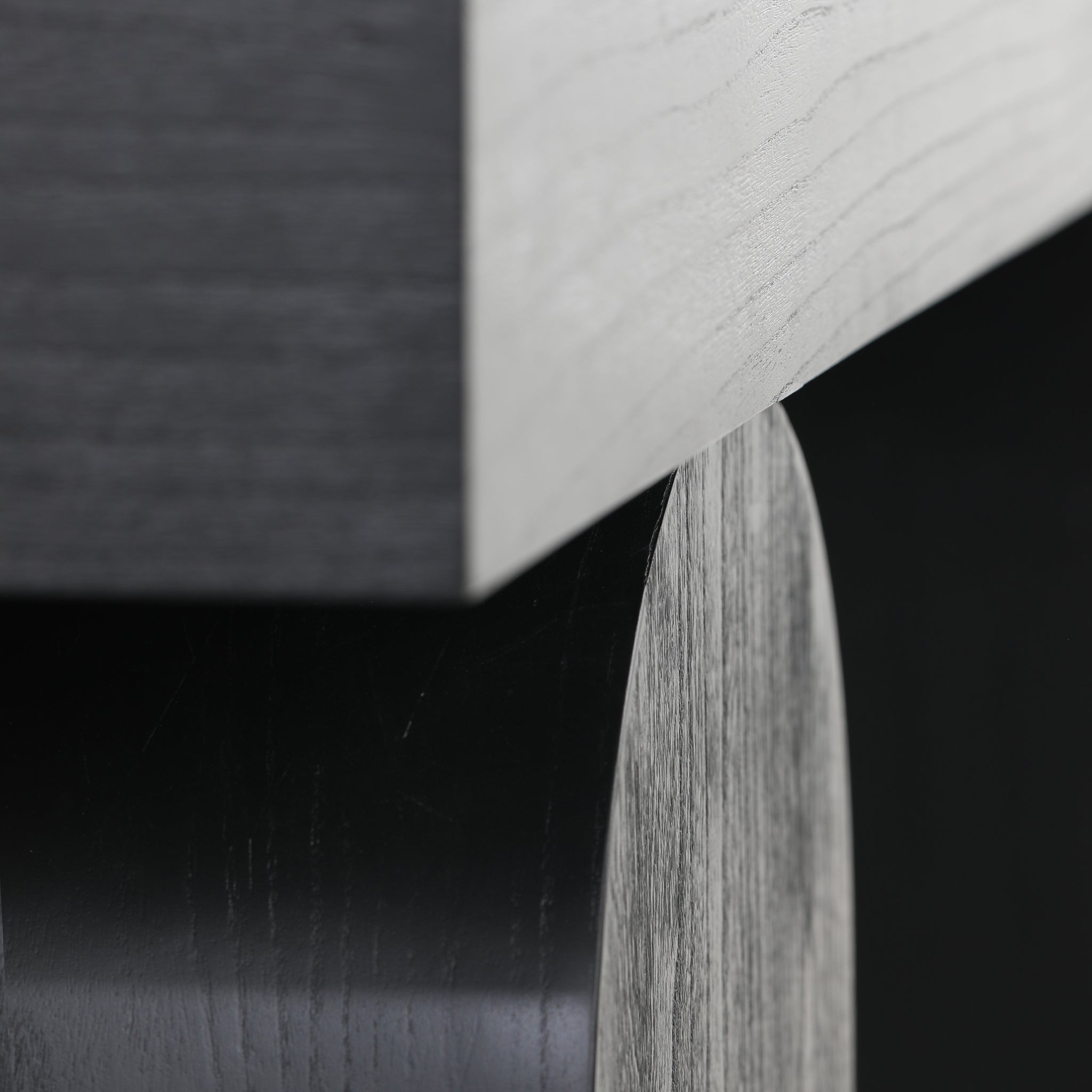 1.9m New Elm Ferrara Console Table - Full Black