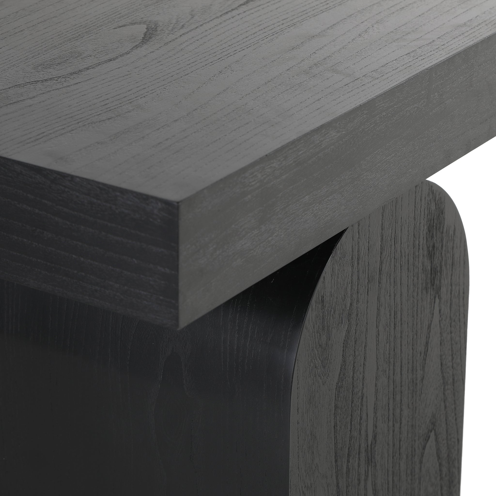 1.9m New Elm Ferrara Console Table - Full Black
