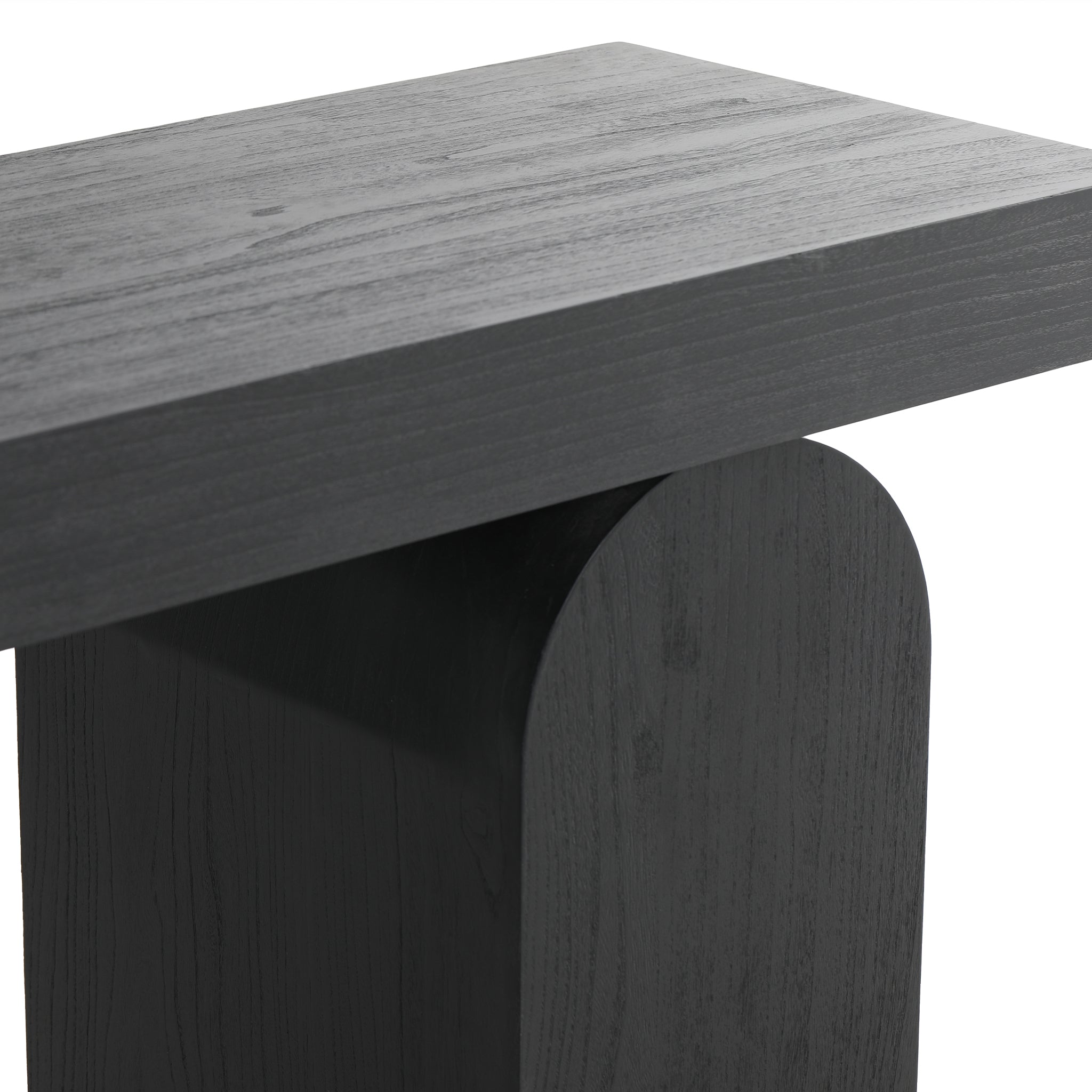 1.9m New Elm Ferrara Console Table - Full Black