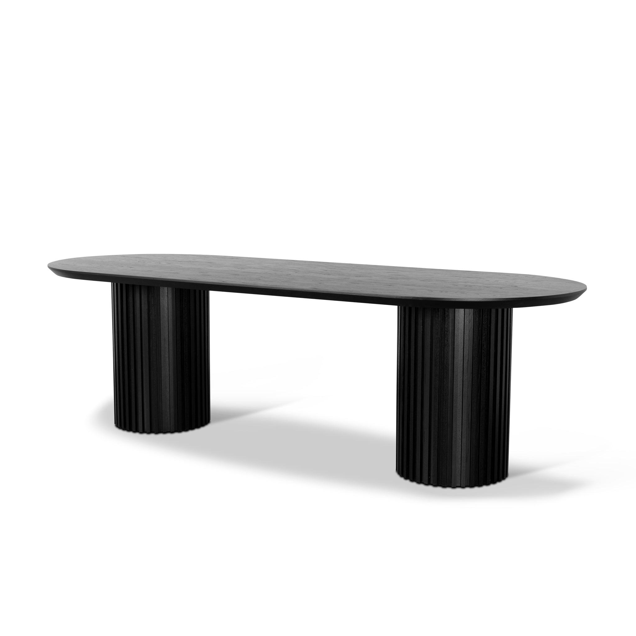 2.5m Wooden Siena Dining Table - Black