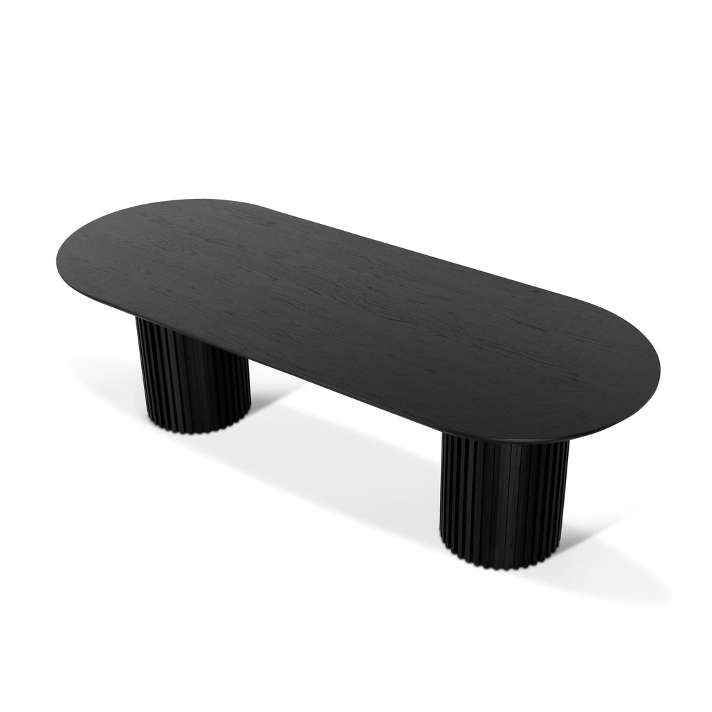 2.5m Wooden Siena Dining Table - Black