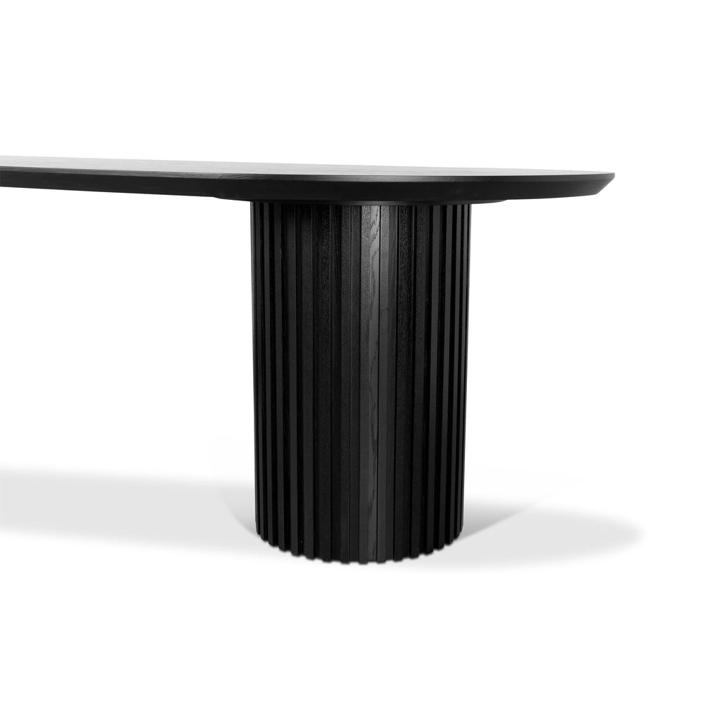 2.5m Wooden Siena Dining Table - Black