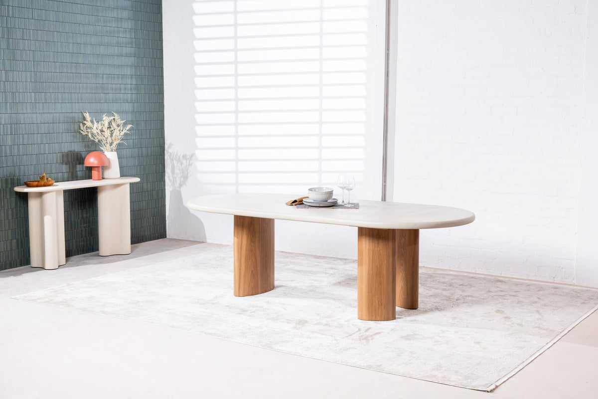Covessa Console Table Pebble