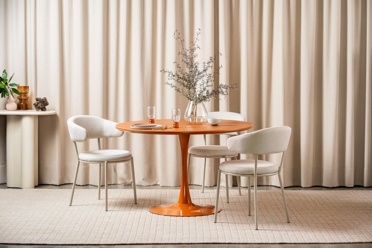 Elvane Dining Table Matte Pumpkin