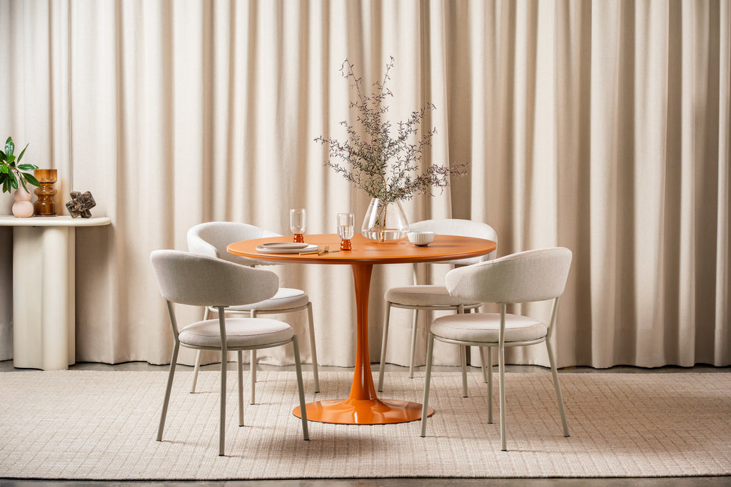 Elvane Dining Table Matte Pumpkin