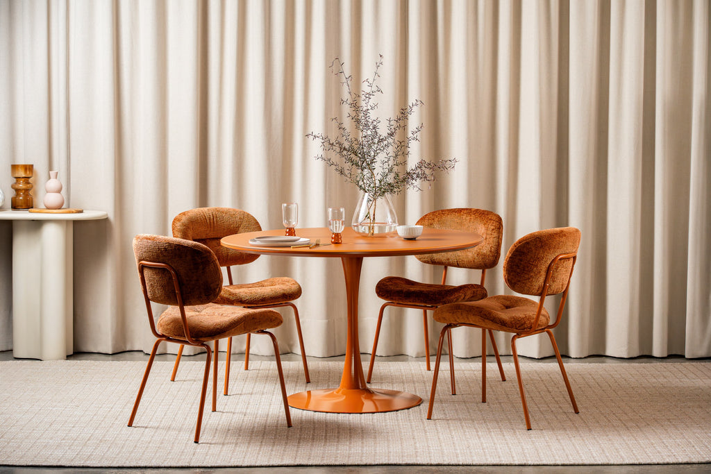 Elvane Dining Table Matte Pumpkin