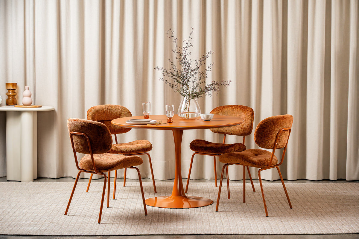 Elvane Dining Table Matte Pumpkin