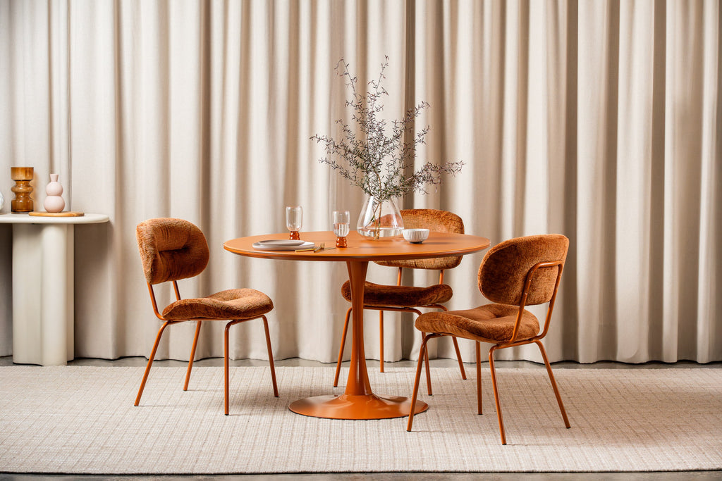 Elvane Dining Table Matte Pumpkin