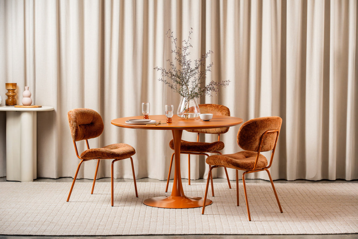 Elvane Dining Table Matte Pumpkin