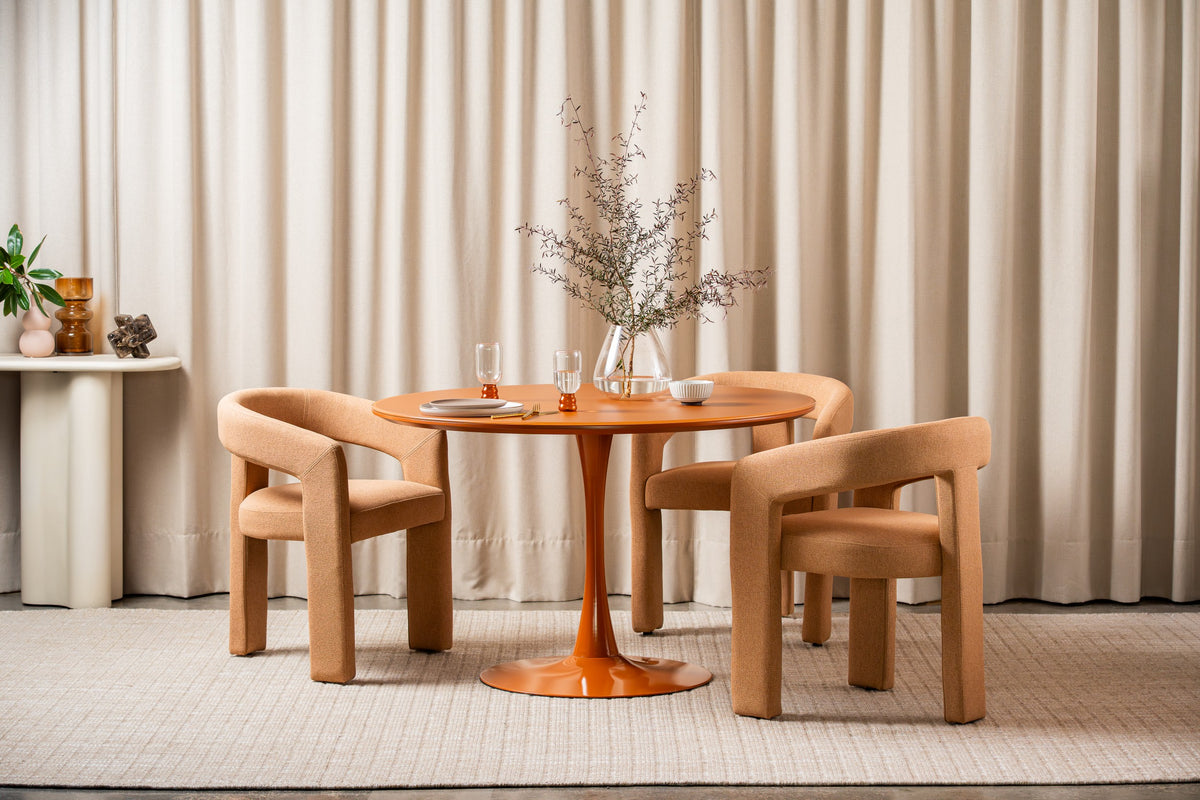 Elvane Dining Table Matte Pumpkin