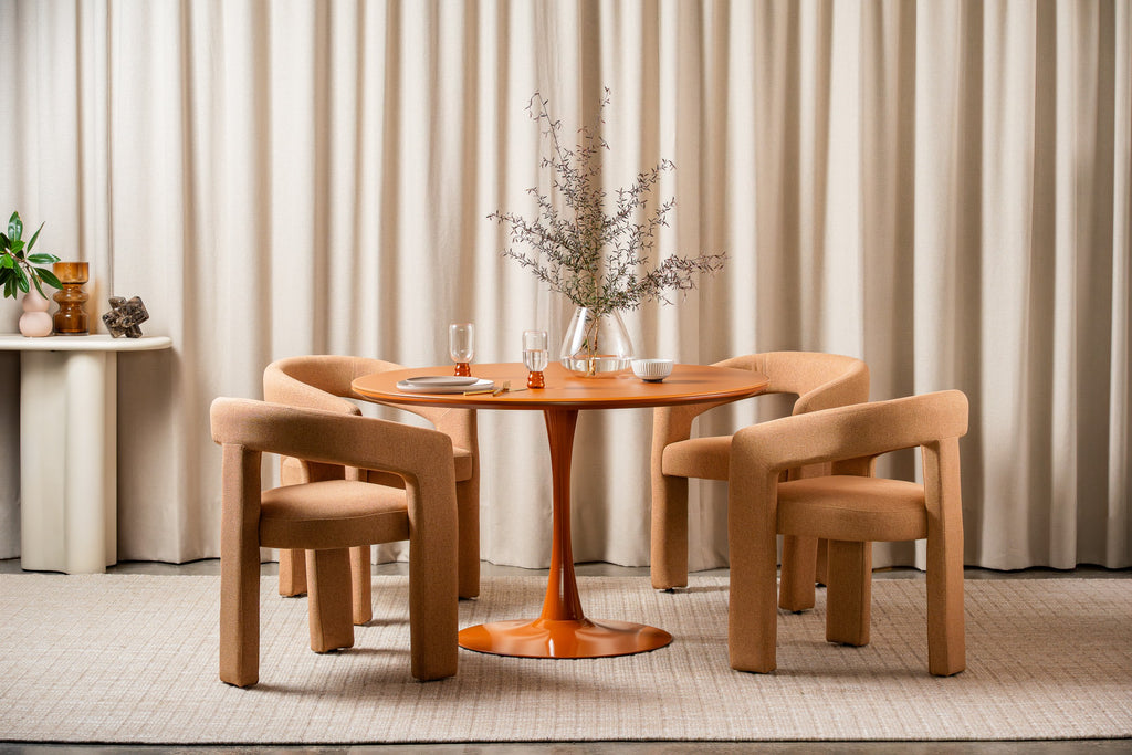 Elvane Dining Table Matte Pumpkin