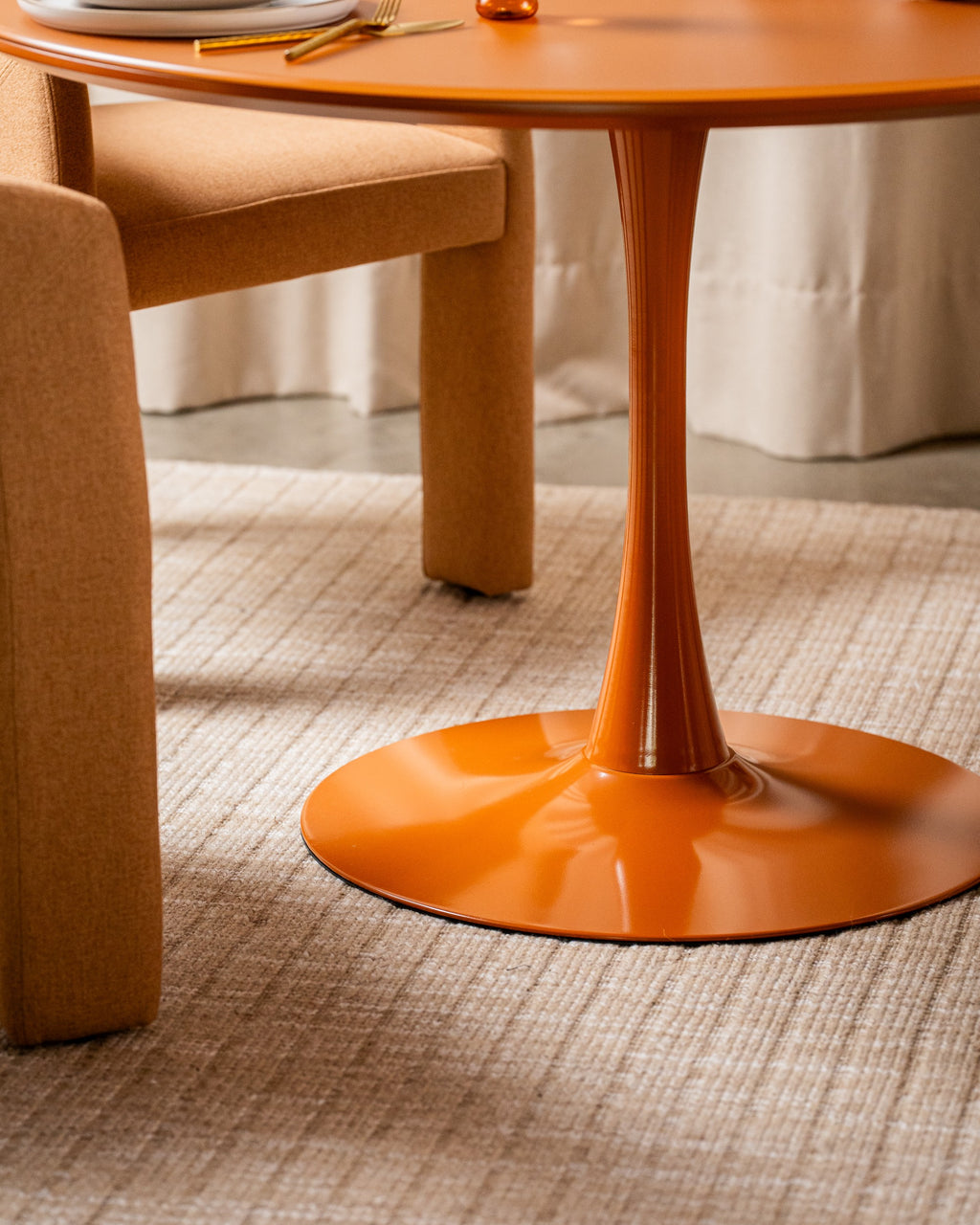 Elvane Dining Table Matte Pumpkin