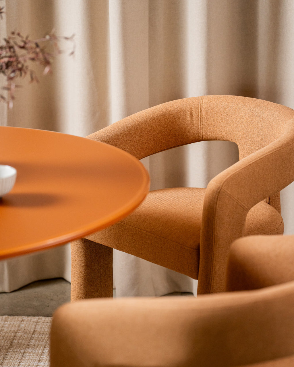 Elvane Dining Table Matte Pumpkin