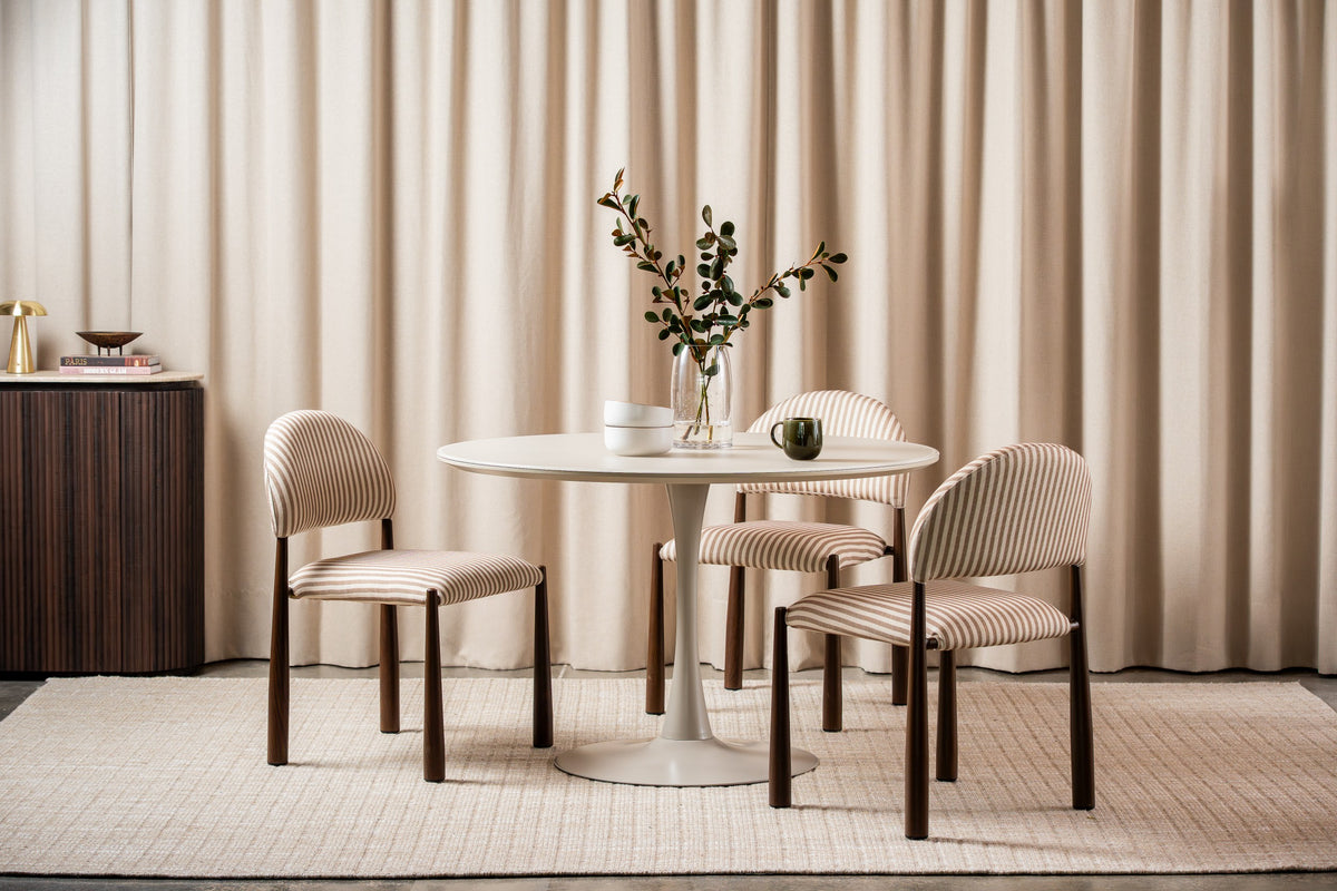 Elaris Dining Chair Beige / Walnut
