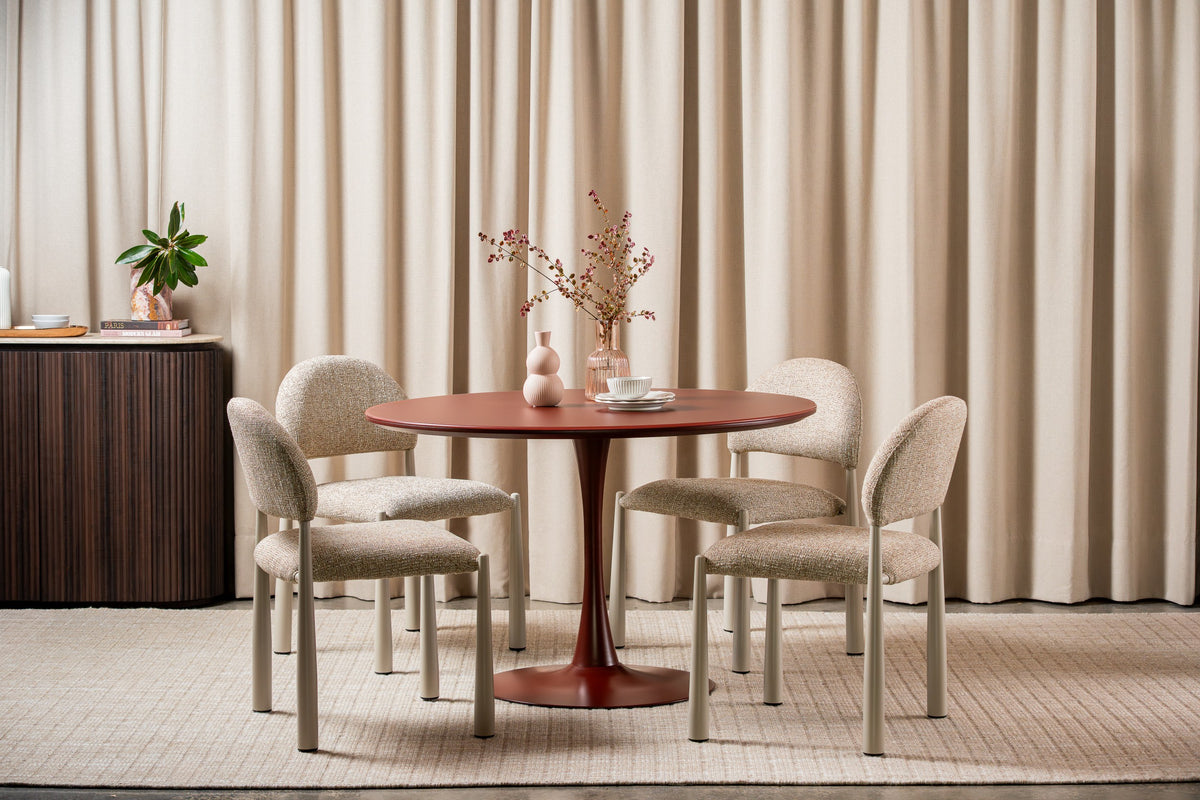 Elvane Dining Table Matte Plum