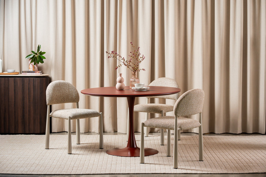 Elvane Dining Table Matte Plum