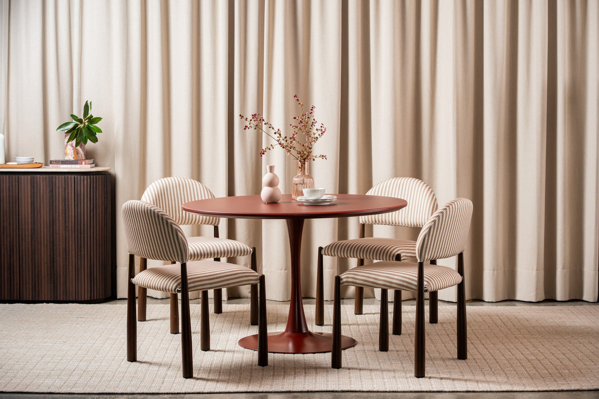 Elvane Dining Table Matte Plum