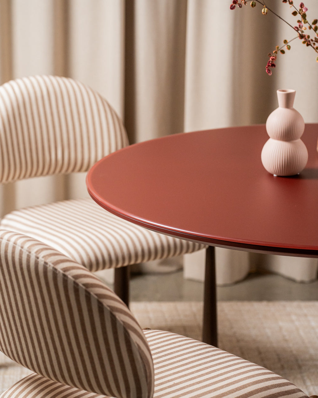 Elvane Dining Table Matte Plum