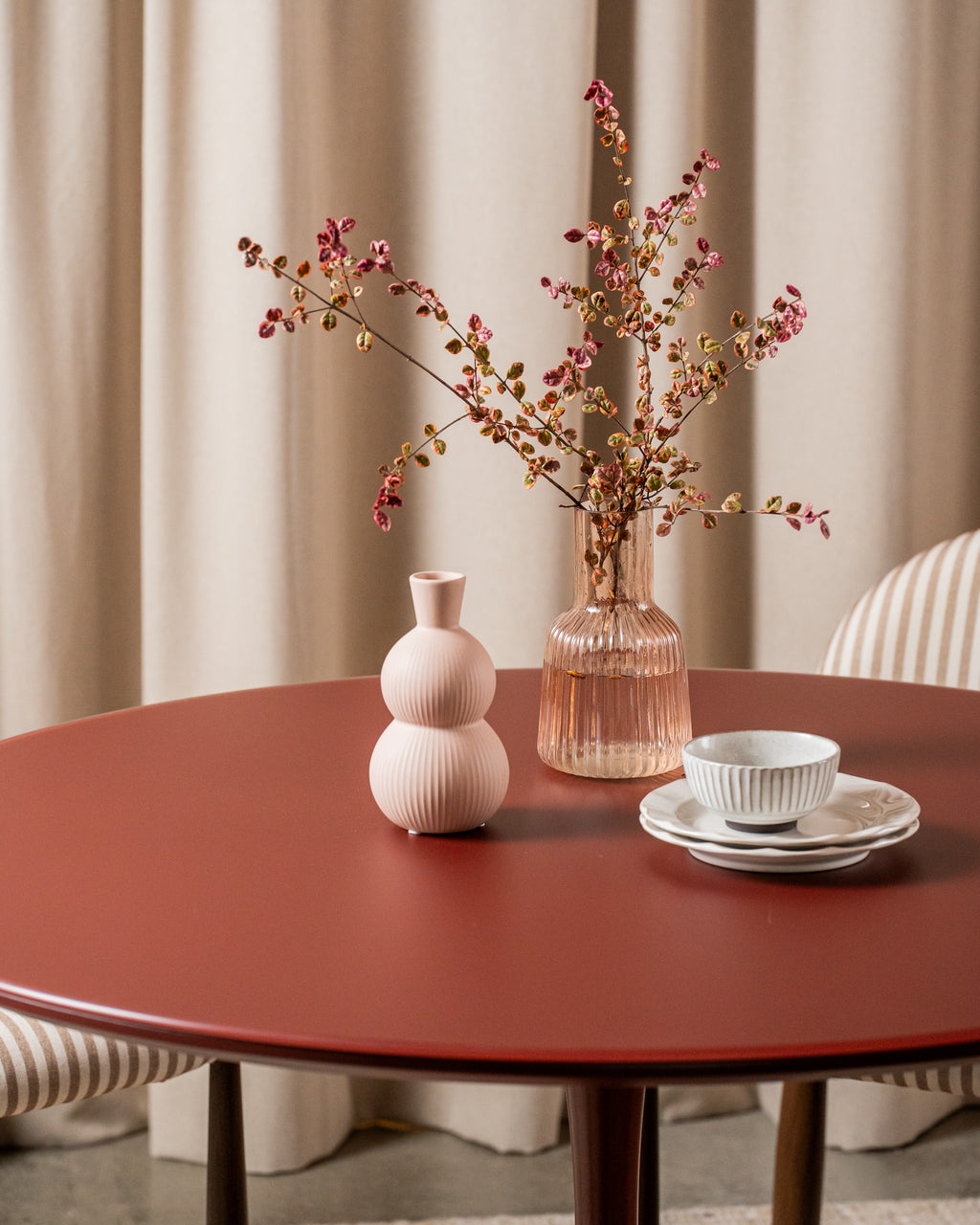 Elvane Dining Table Matte Plum
