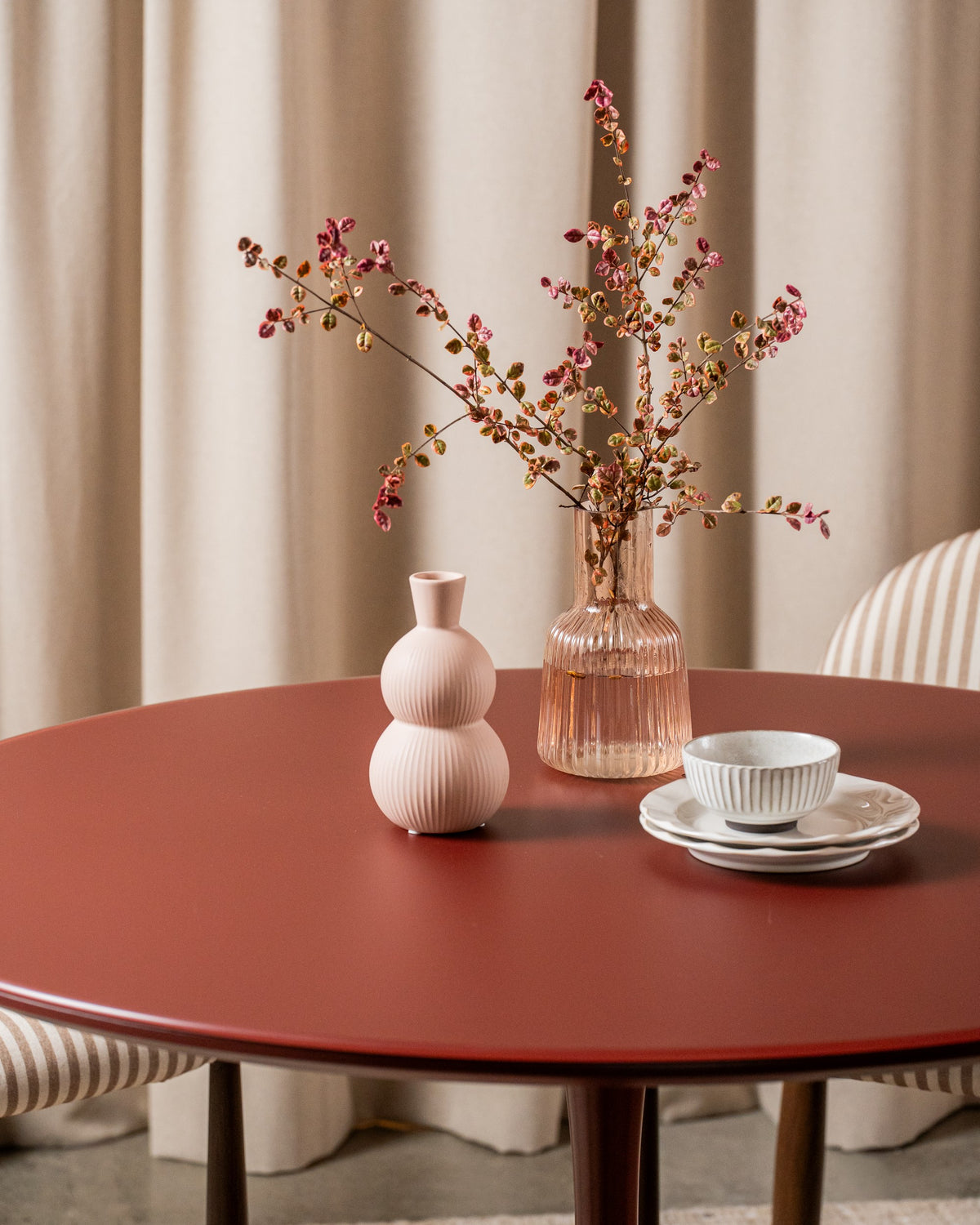 Elvane Dining Table Matte Plum