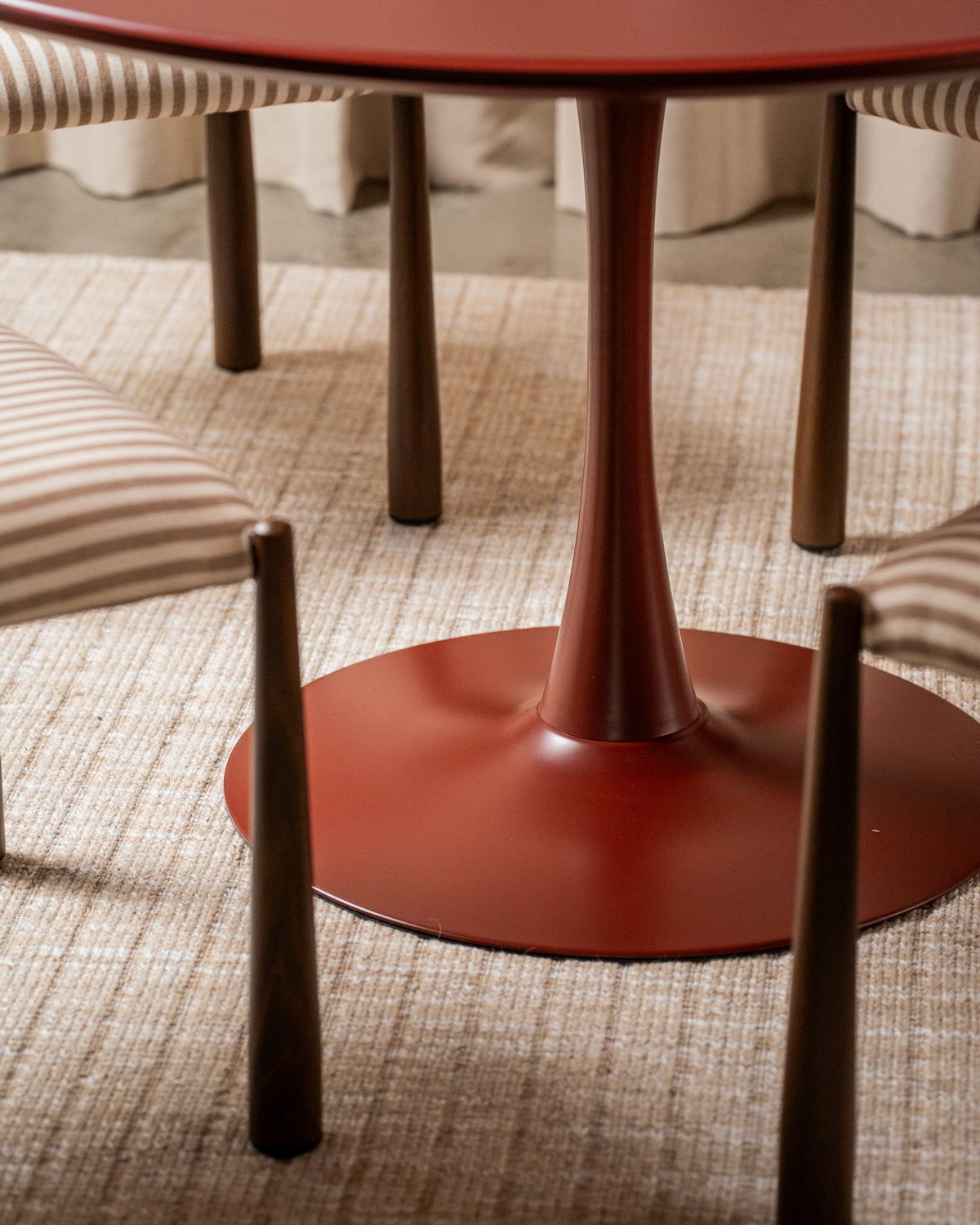Elvane Dining Table Matte Plum