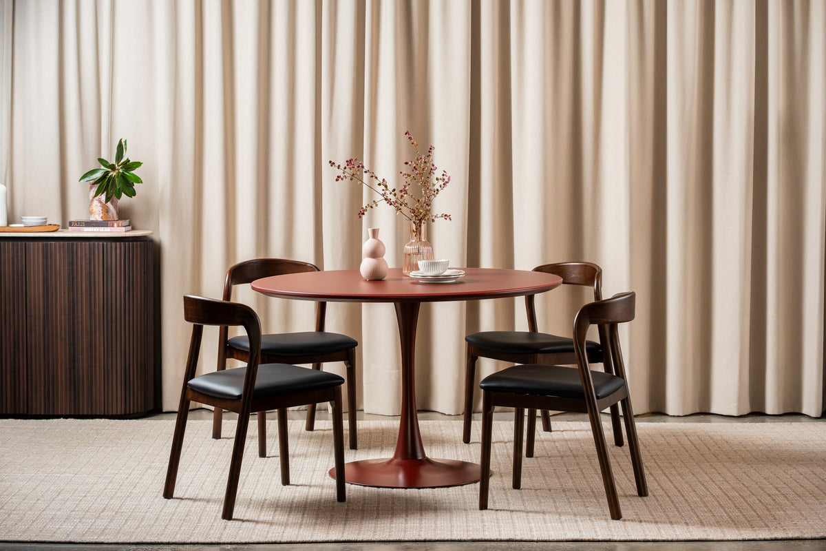 Elvane Dining Table Matte Plum