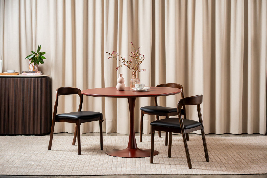 Elvane Dining Table Matte Plum
