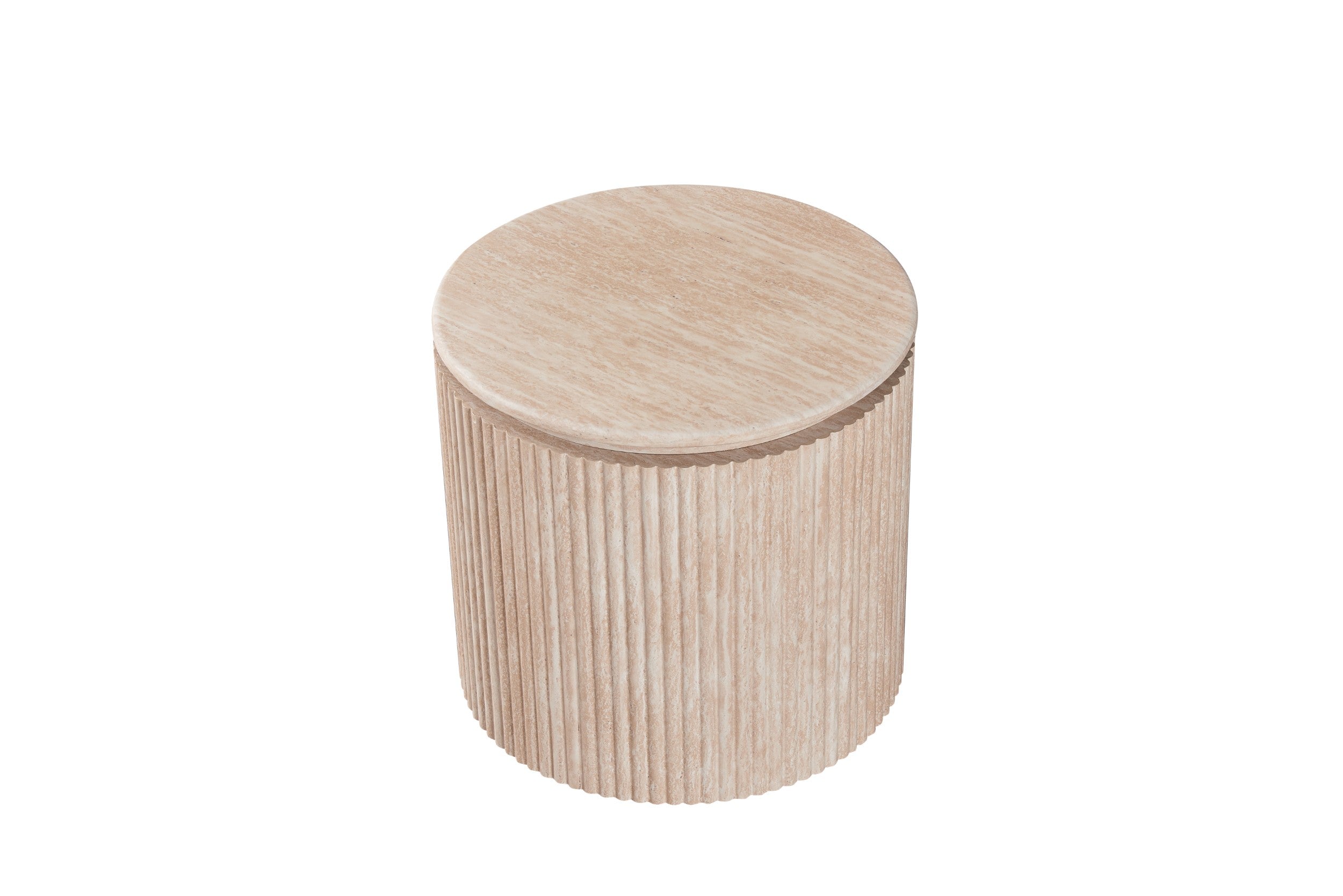 Strata Side Table Travertine
