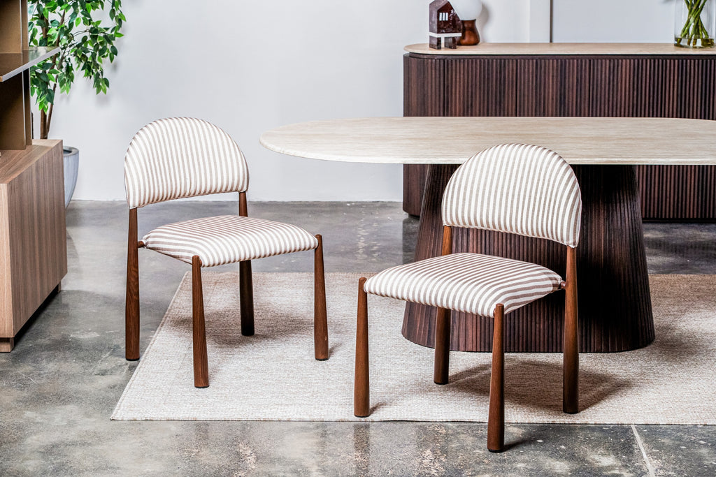 Sahel Dining Chair Beige / Walnut