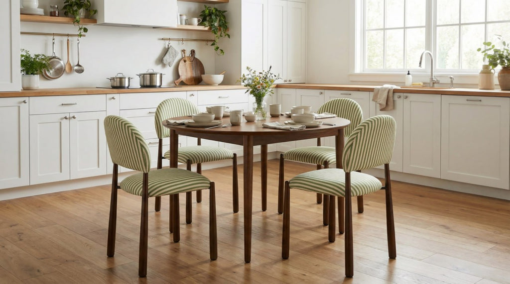 Sahel Dining Chair Moss / Walnut
