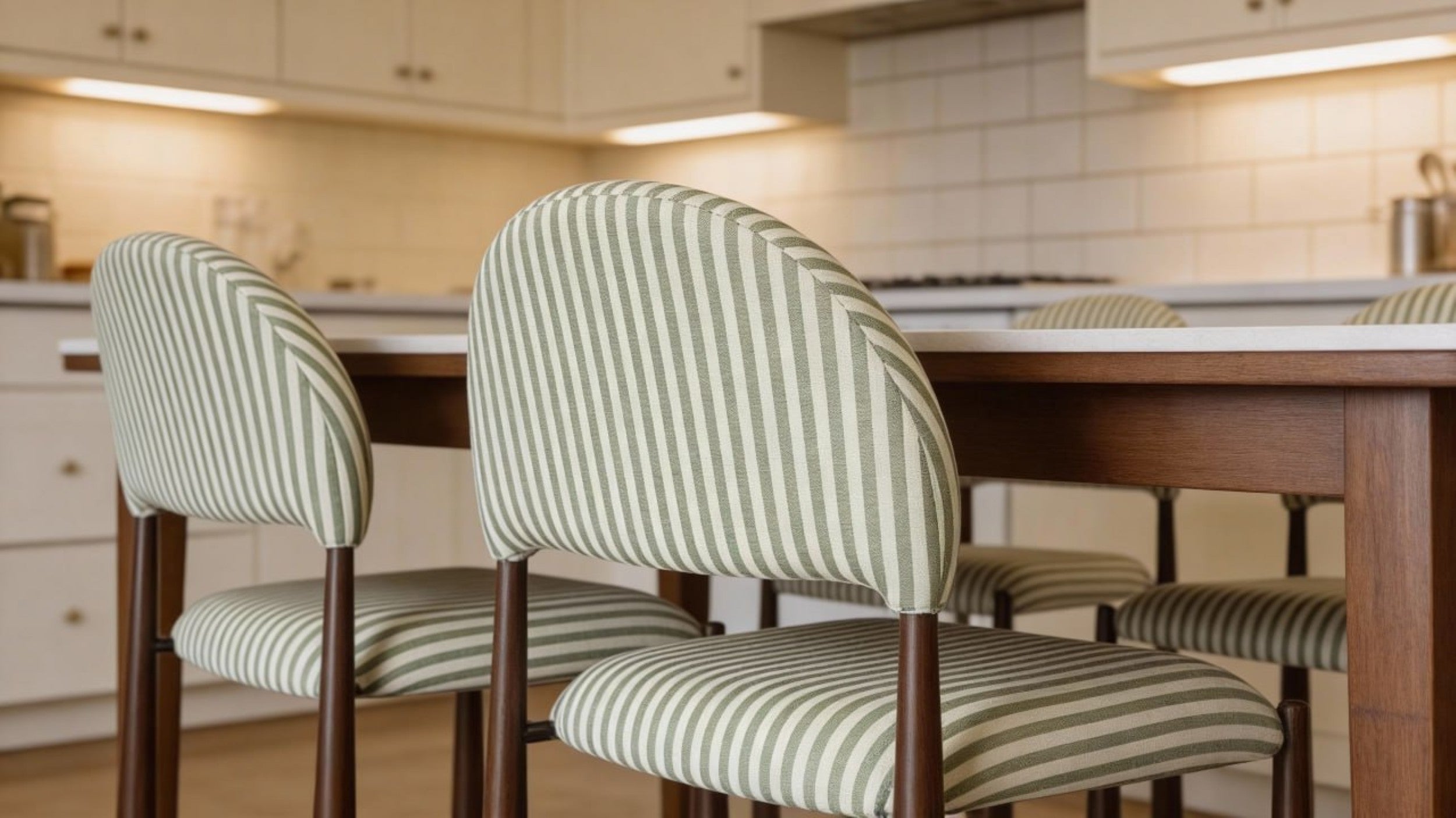 Sahel Dining Chair Moss / Walnut