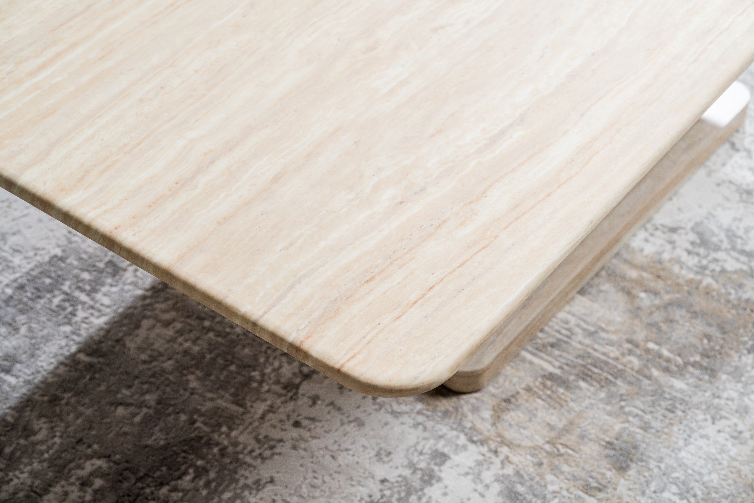 Quartz Coffee Table White Travertine
