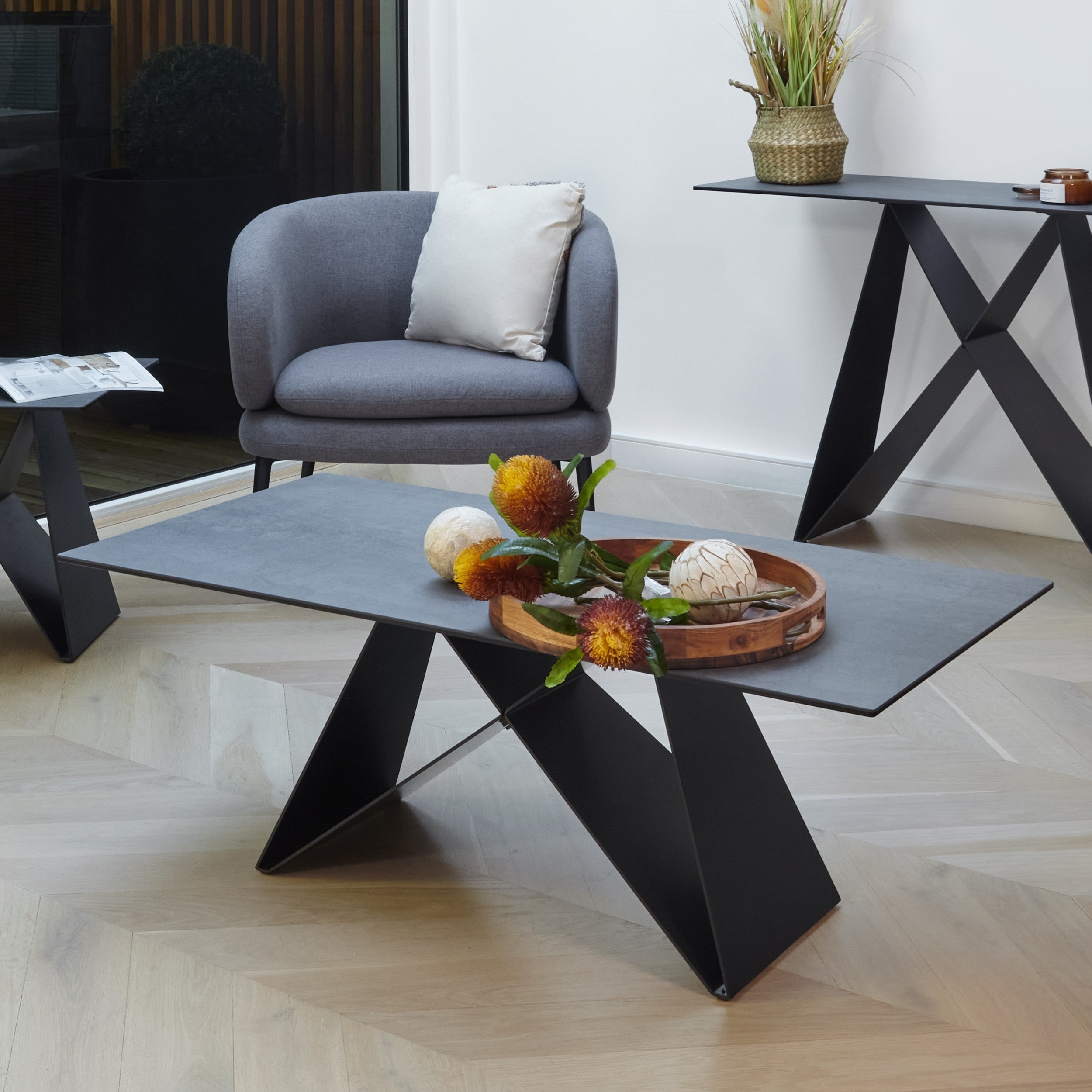 Basalt Coffee Table Shadow Grey Ceramic