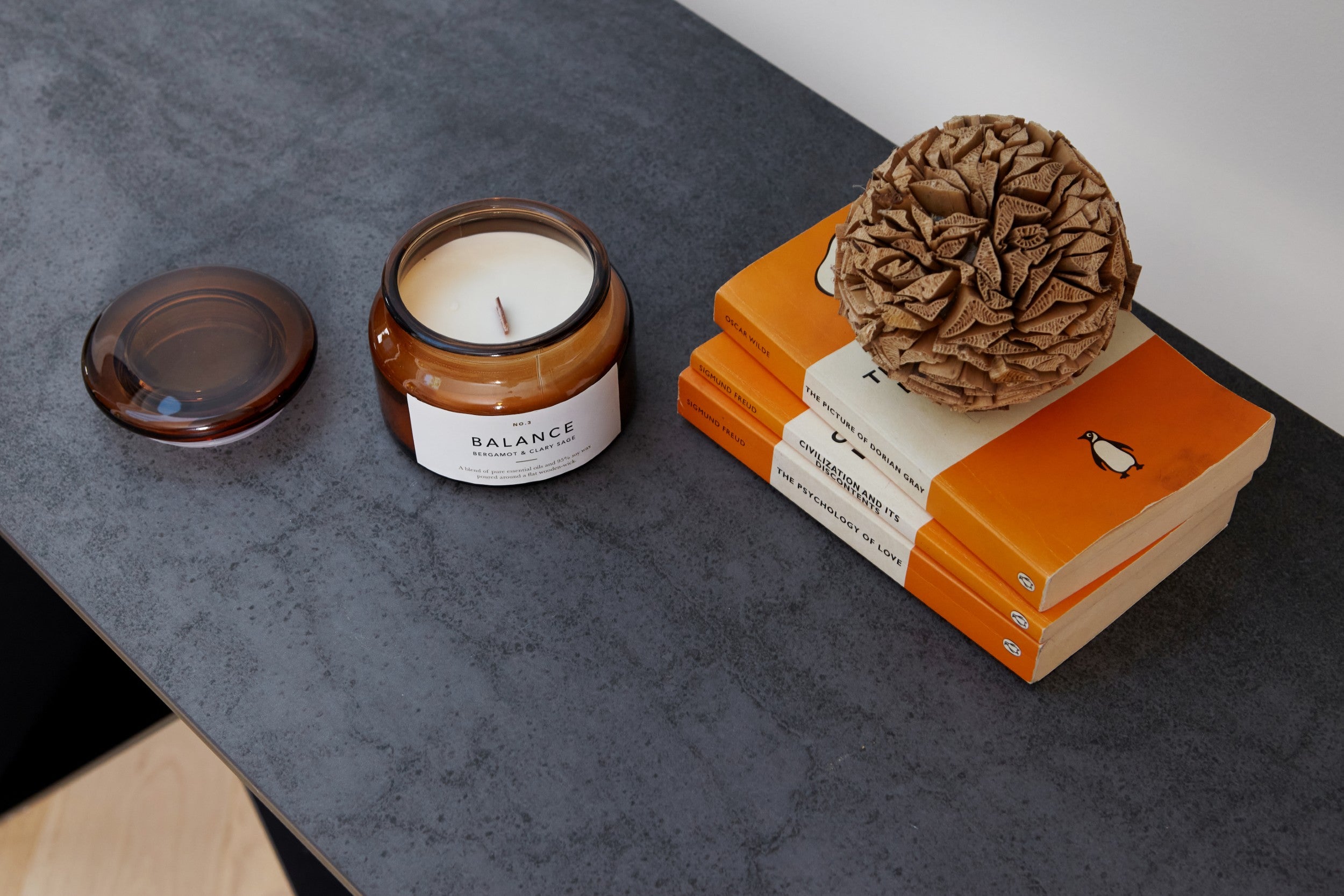 Basalt Side Table Shadow Grey Ceramic