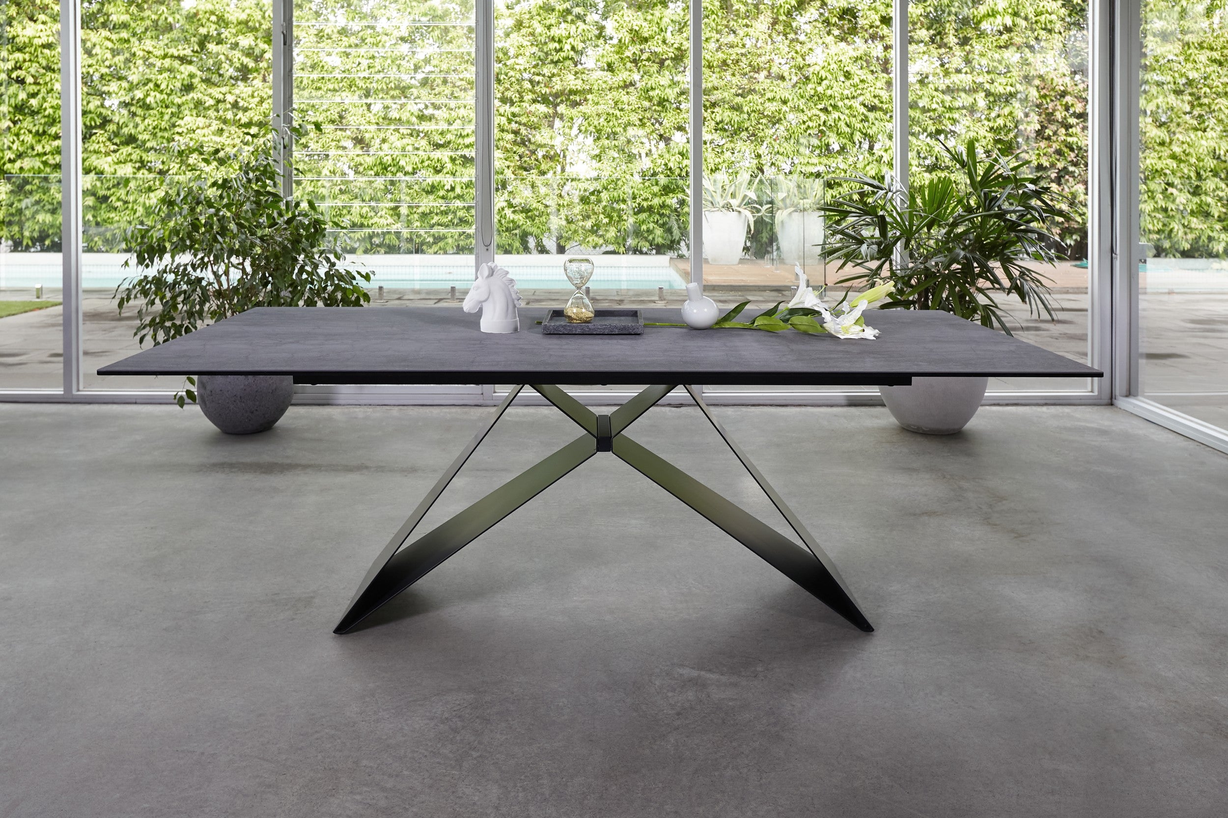 Basalt Dining Table Shadow Grey Ceramic