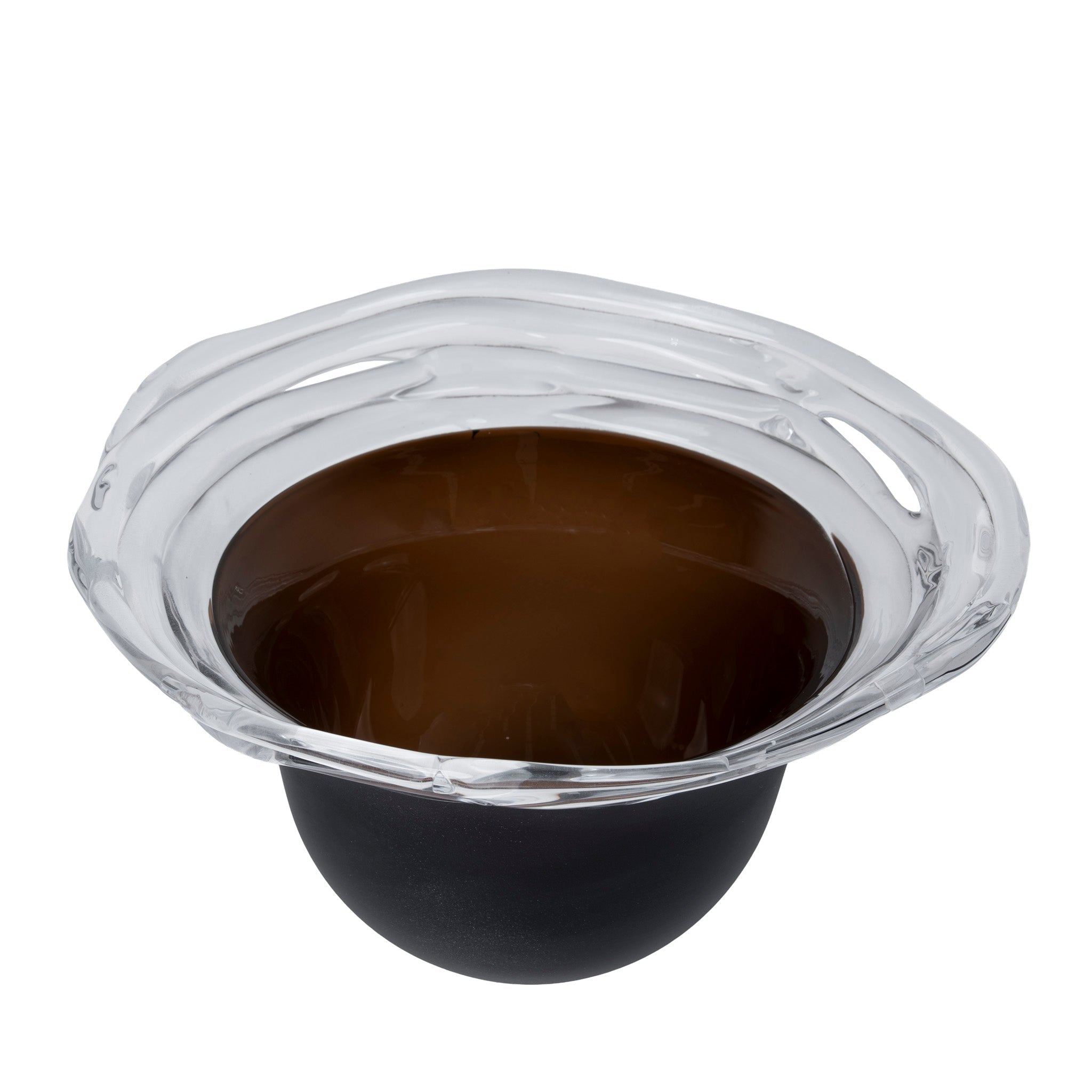 Stacked Wave Brown Bottom Bowl