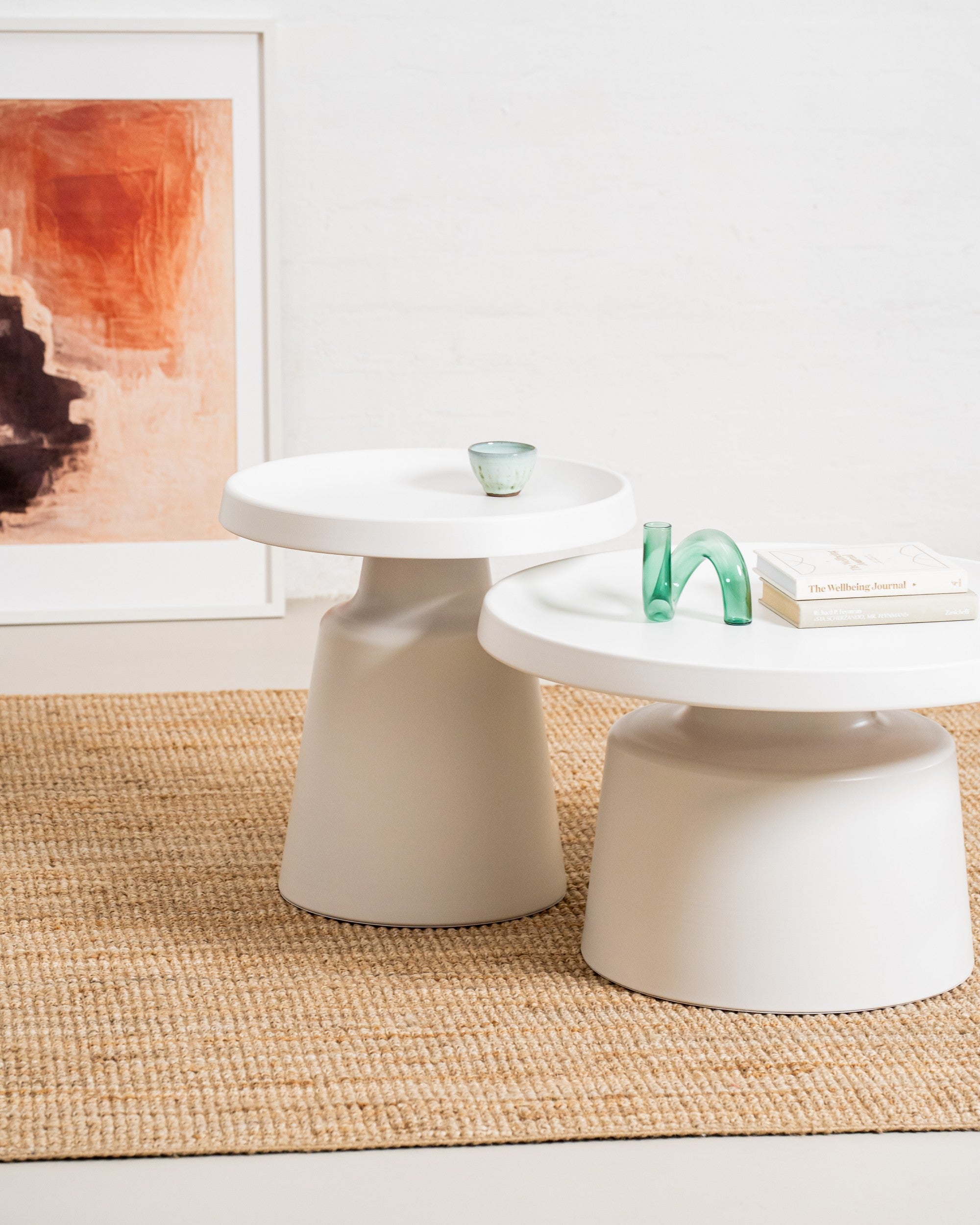 Luxe Coffee Table Set White